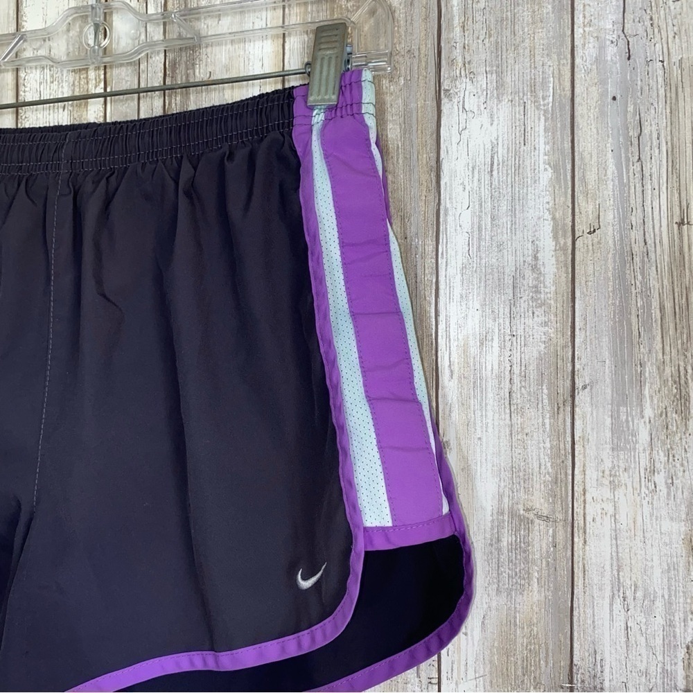 Nike Women's Black and Purple Running Shorts - Picture 3 of 4